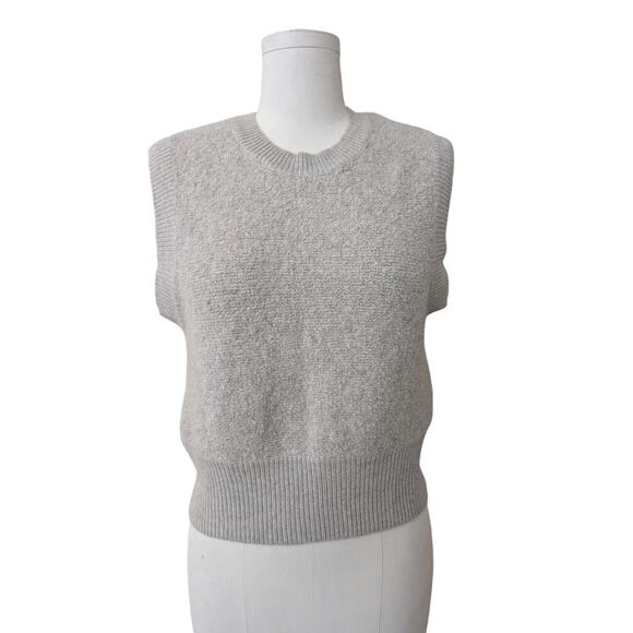 autumn cashmere sleeveless boucle cashmere wool sweater - Picture 1 of 11